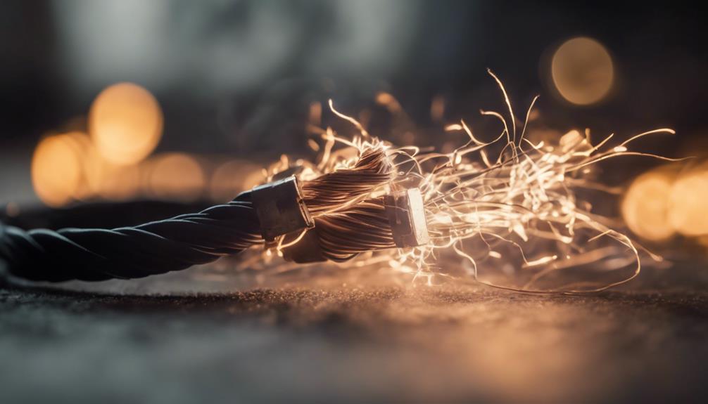 electrical malfunction causing sparks
