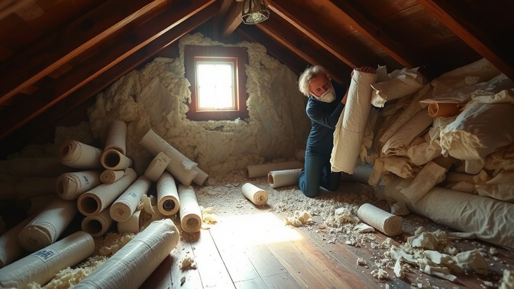 removing outdated insulation materials