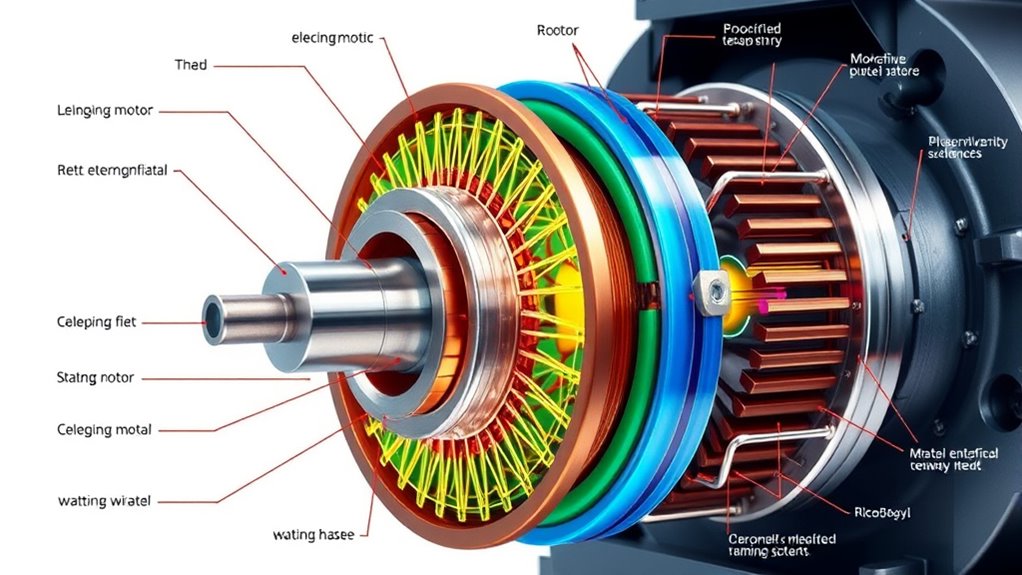 three phase motor components